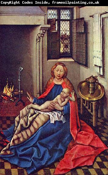 Robert Campin Maria mit dem Jesuskind am Kamin